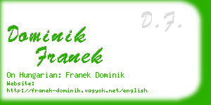 dominik franek business card